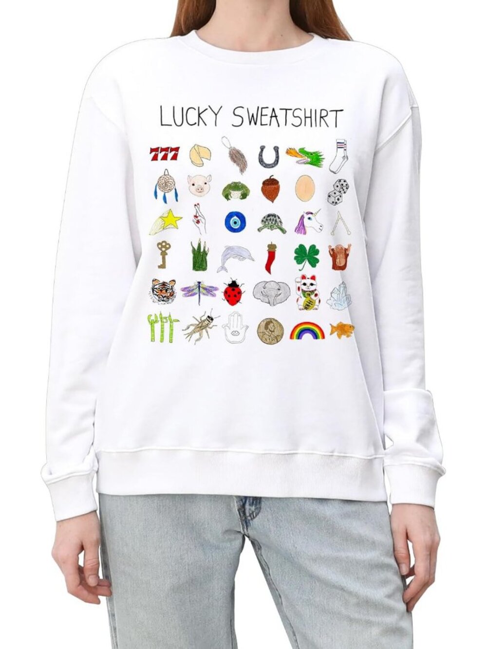 Lucky Crewneck Sweatshirt for Women | Cozy, Stylish, Casual Pullover Top